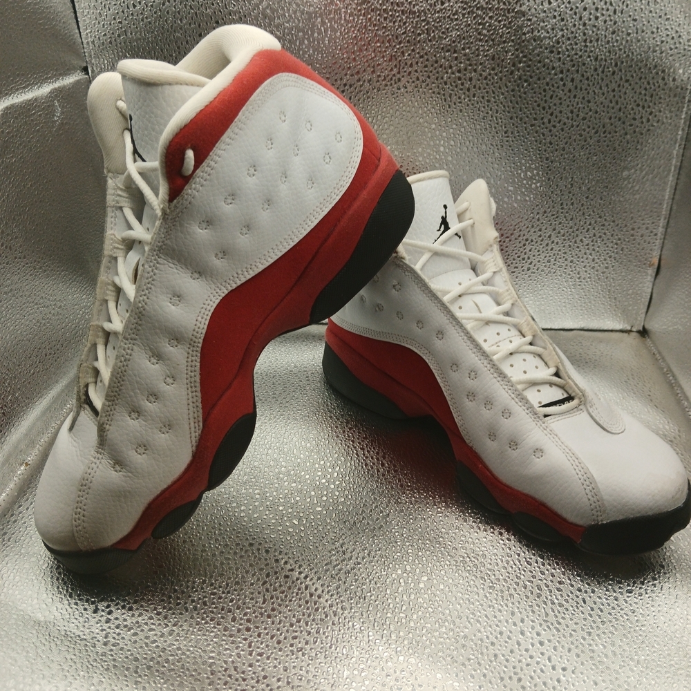 Jordan White & Red High Top Athletic Shoes Women's Size 7 Youths Size 5.5